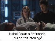Nabel Golan à l'infirmerie qui se fait interrogé