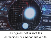 Les ogive détruisant les astéroïdes