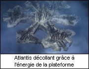 Atlantis décollant grâce à l'énergie de la plateforme