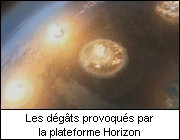 Les dégâts provoqués par la plateforme Horizon