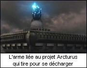 L'arme liée au projet Arcturus qui tire pour se décharger